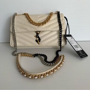 Rebecca Minkoff Edie Mini Xbody On A Chain Chantilly / Black/Gold/Silver Chain